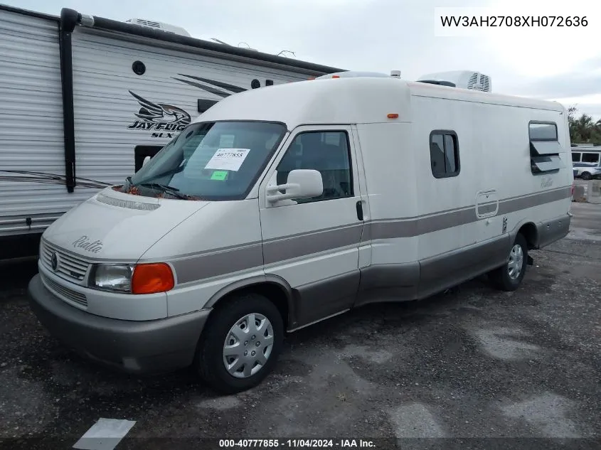 1999 Volkswagen Eurovan Mv VIN: WV3AH2708XH072636 Lot: 40777855