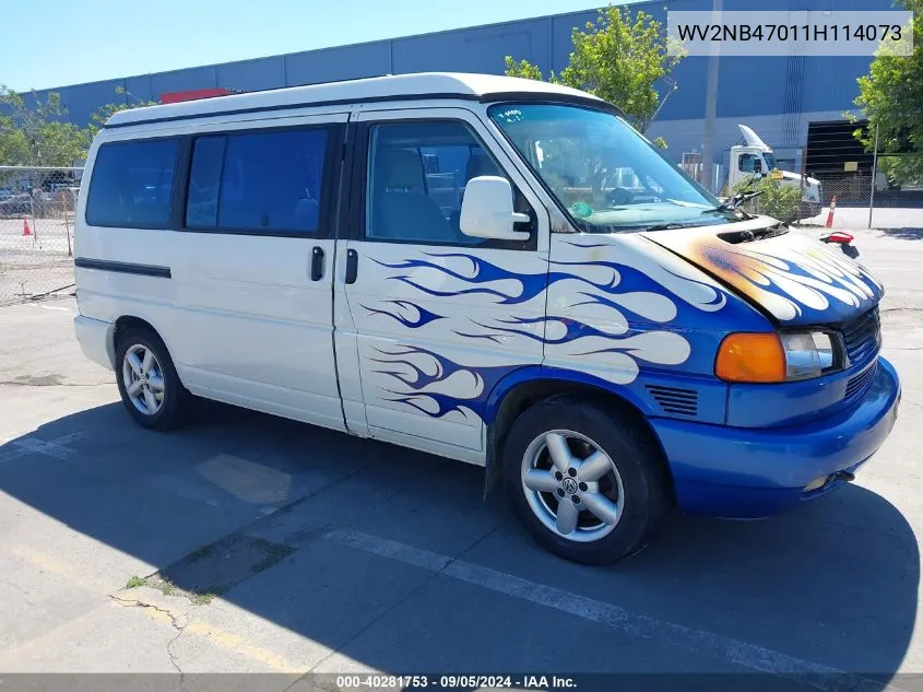 2001 Volkswagen Eurovan Mv VIN: WV2NB47011H114073 Lot: 40281753