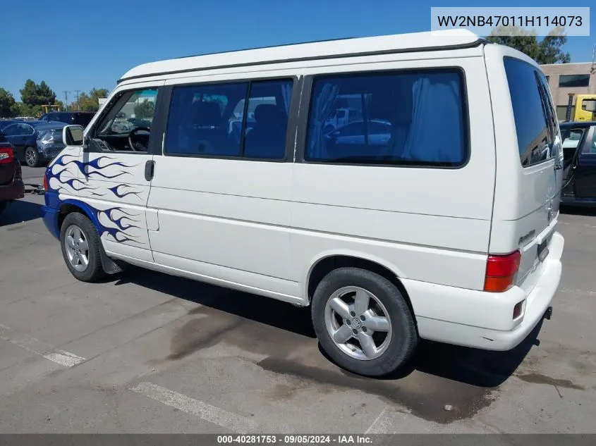 2001 Volkswagen Eurovan Mv VIN: WV2NB47011H114073 Lot: 40281753