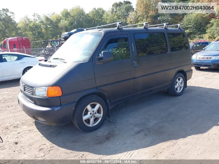 2002 Volkswagen Eurovan Gls VIN: WV2KB47002H043064 Lot: 40352789