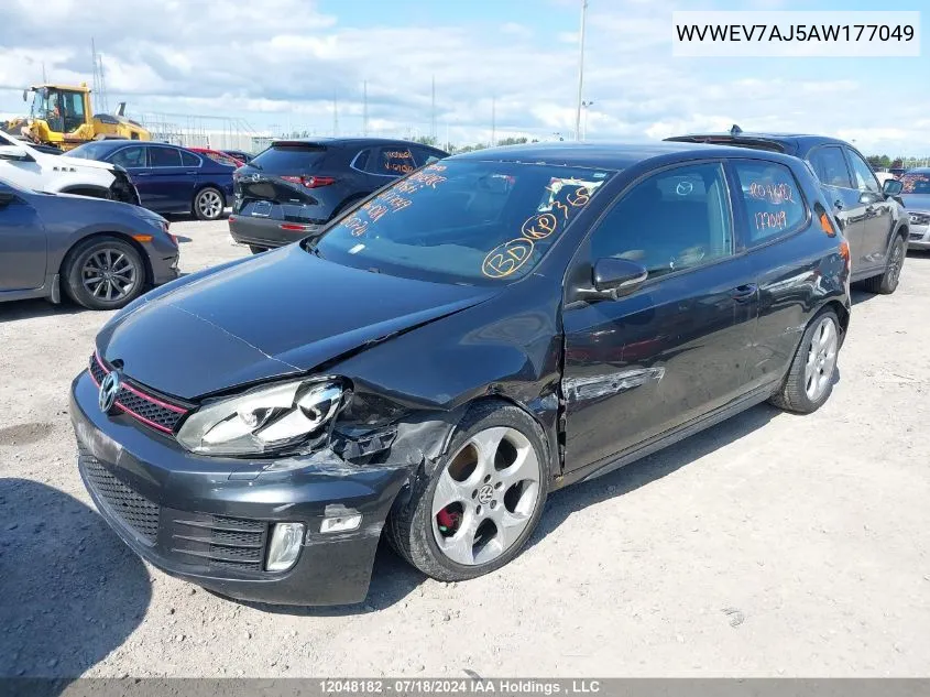 2010 Volkswagen Golf Gti VIN: WVWEV7AJ5AW177049 Lot: 12048182