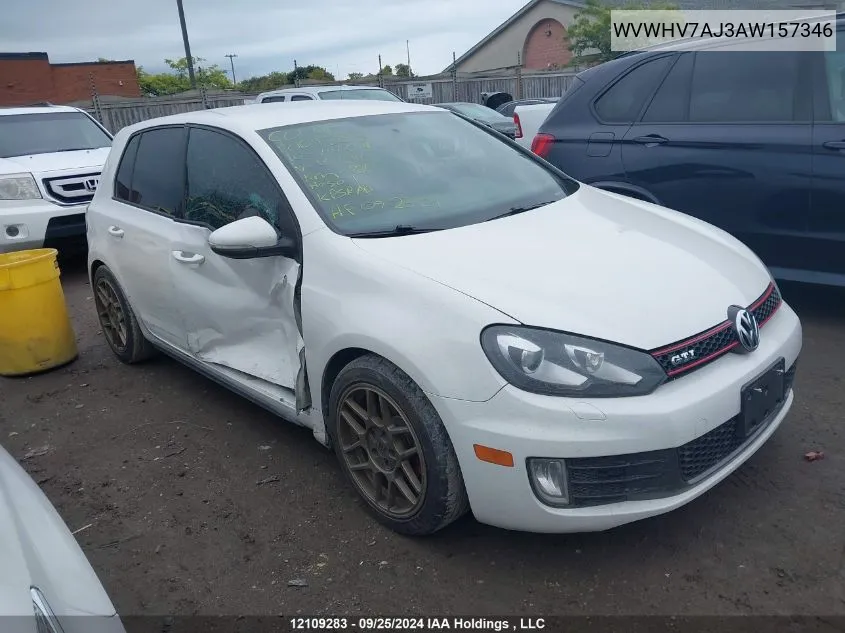 2010 Volkswagen Golf Gti VIN: WVWHV7AJ3AW157346 Lot: 12109283