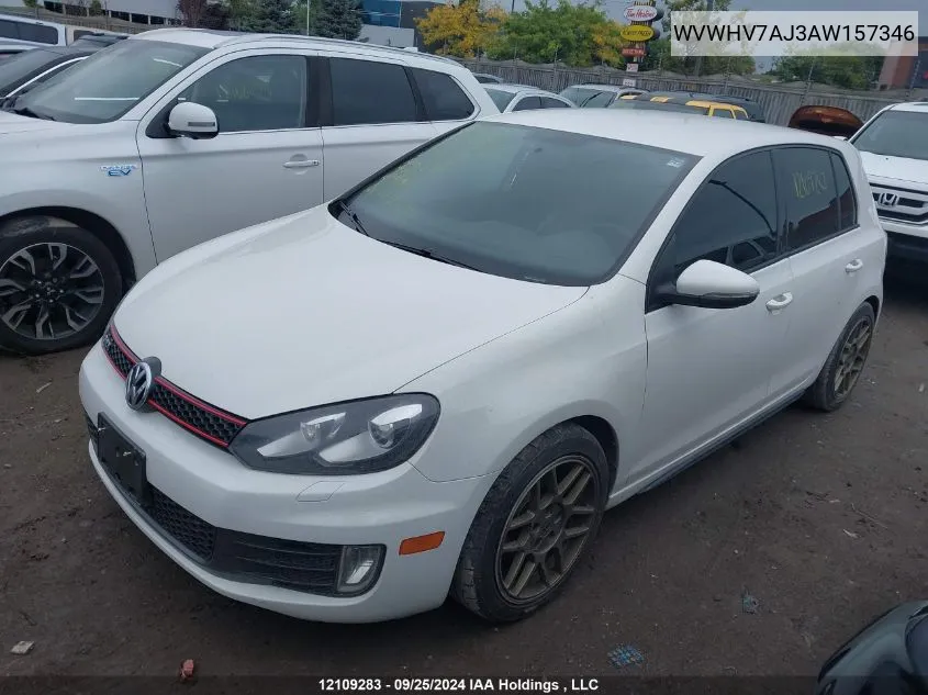 WVWHV7AJ3AW157346 2010 Volkswagen Golf Gti