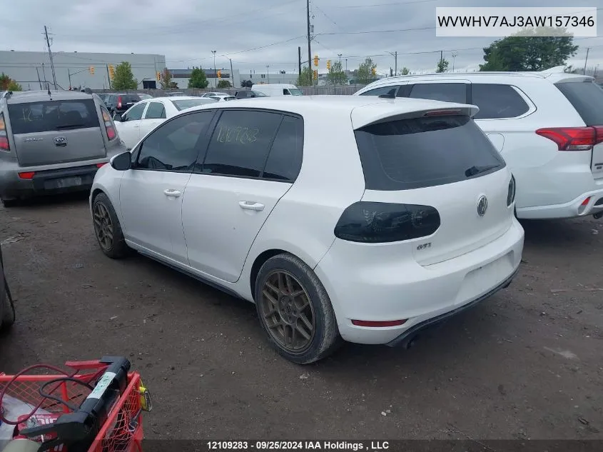 WVWHV7AJ3AW157346 2010 Volkswagen Golf Gti