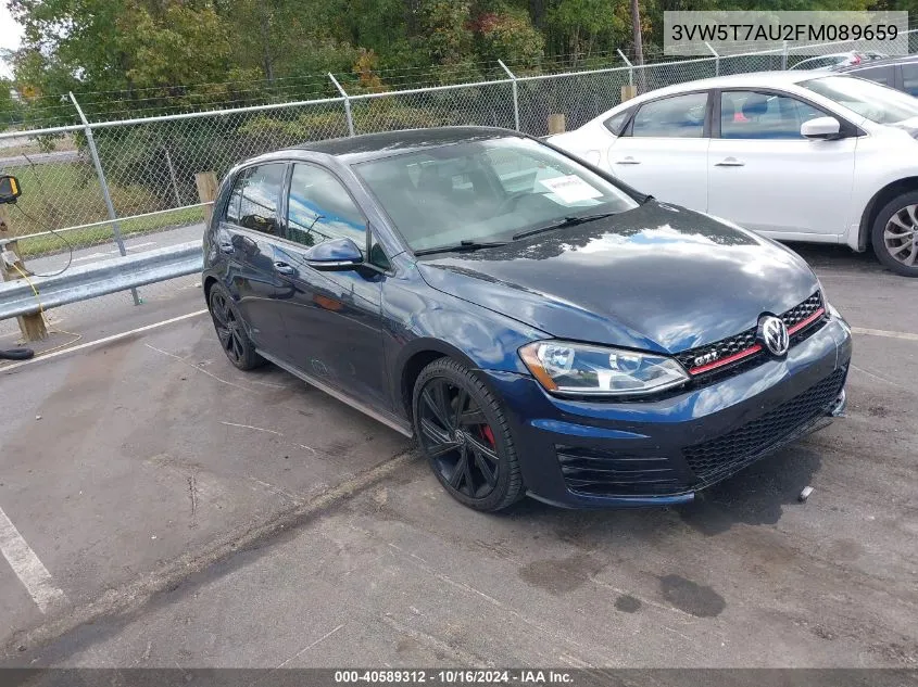 2015 Volkswagen Golf Gti 2.0T S 4-Door VIN: 3VW5T7AU2FM089659 Lot: 40589312