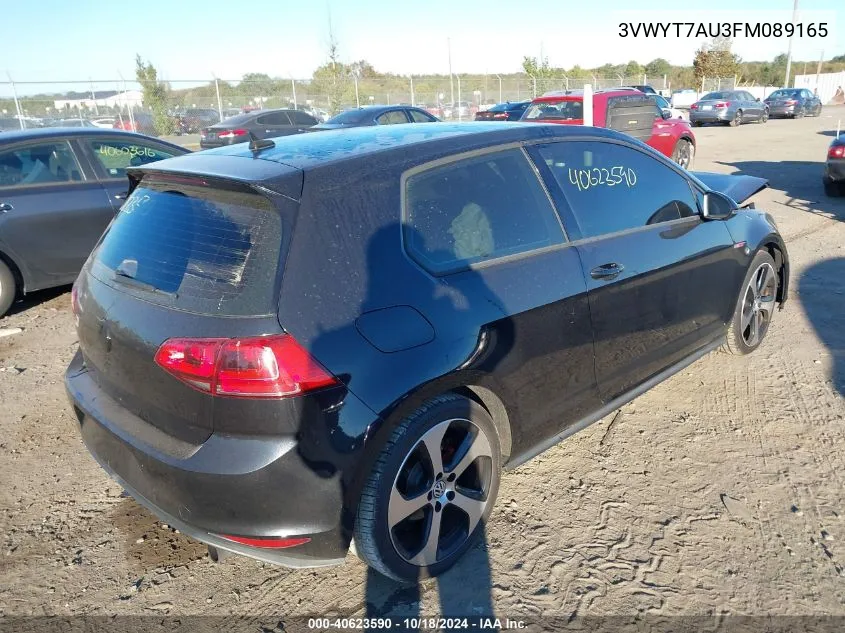 3VWYT7AU3FM089165 2015 Volkswagen Golf Gti 2.0T S 2-Door