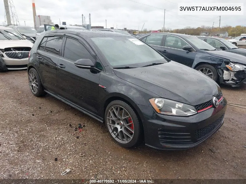 2015 Volkswagen Golf Gti 2.0T Autobahn 4-Door VIN: 3VW5T7AUXFM004695 Lot: 40770592