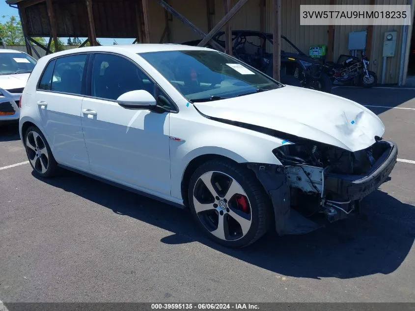 2017 Volkswagen Golf Gti Autobahn 4-Door/S 4-Door/Se 4-Door/Sport 4-Door VIN: 3VW5T7AU9HM018235 Lot: 39595135