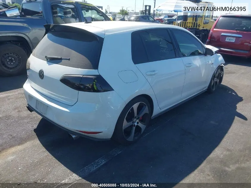 2017 Volkswagen Golf Gti Autobahn 4-Door/S 4-Door/Se 4-Door/Sport 4-Door VIN: 3VW447AU6HM066395 Lot: 40505085