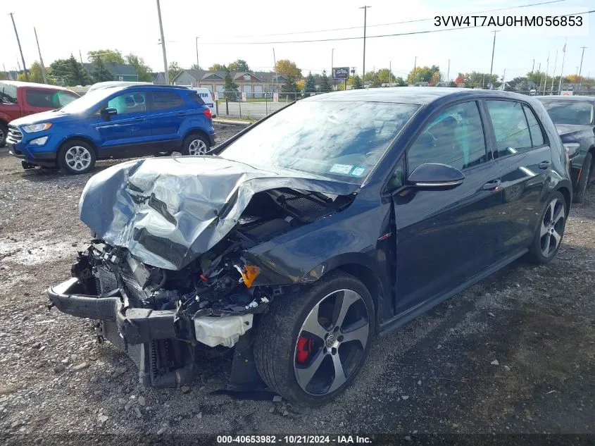 2017 Volkswagen Golf Gti Autobahn 4-Door/S 4-Door/Se 4-Door/Sport 4-Door VIN: 3VW4T7AU0HM056853 Lot: 40653982