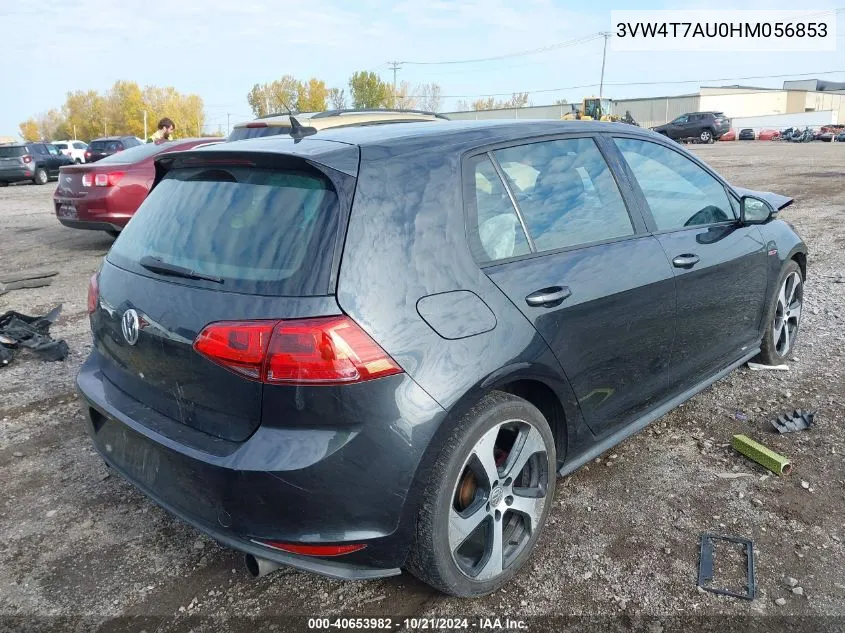 3VW4T7AU0HM056853 2017 Volkswagen Golf Gti Autobahn 4-Door/S 4-Door/Se 4-Door/Sport 4-Door