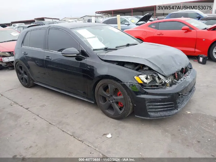 2017 Volkswagen Golf Gti Autobahn 4-Door/S 4-Door/Se 4-Door/Sport 4-Door VIN: 3VW547AU5HM053075 Lot: 40773655