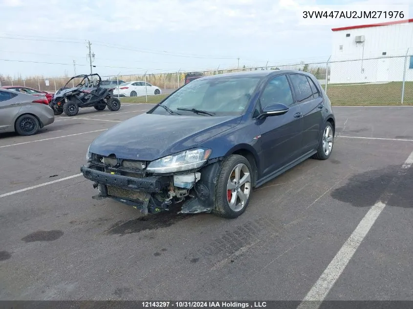 2018 Volkswagen Golf Gti VIN: 3VW447AU2JM271976 Lot: 12143297