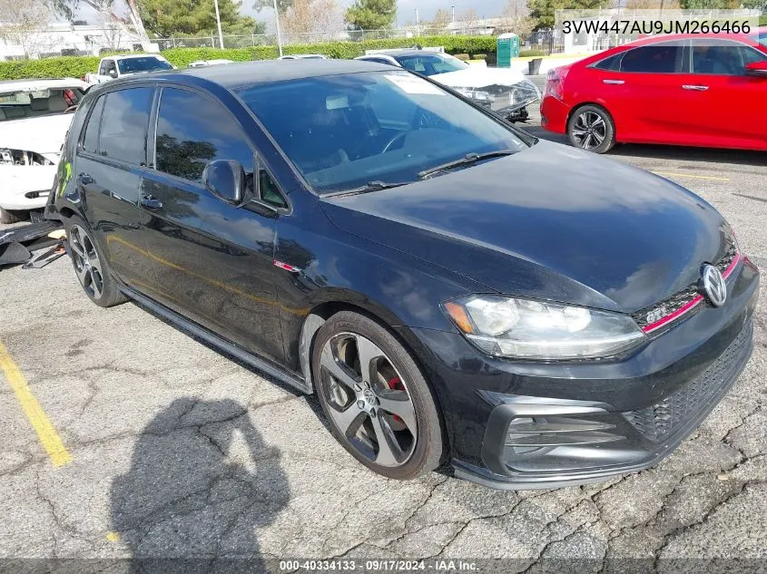 2018 Volkswagen Golf Gti 2.0T Autobahn/2.0T S/2.0T Se VIN: 3VW447AU9JM266466 Lot: 40334133