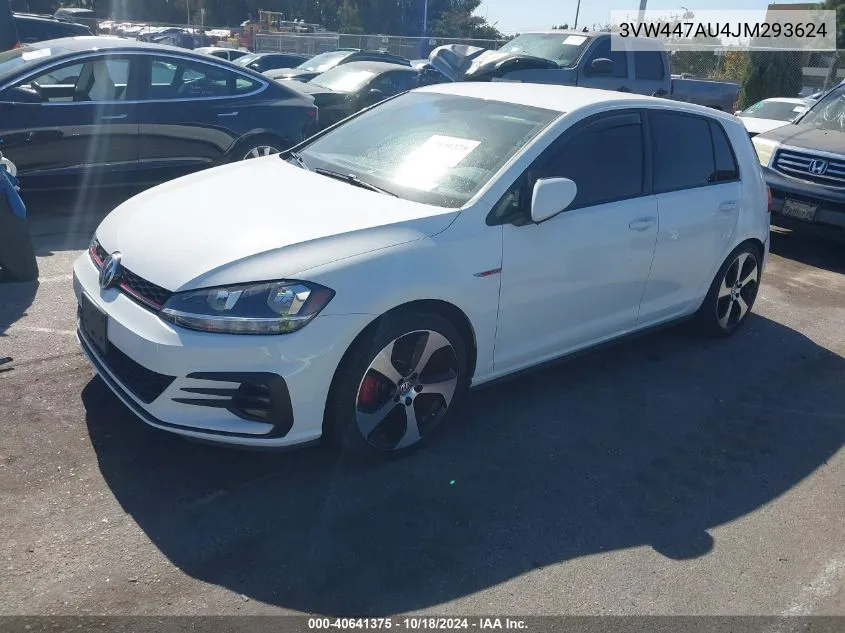 3VW447AU4JM293624 2018 Volkswagen Golf Gti 2.0T Autobahn/2.0T S/2.0T Se