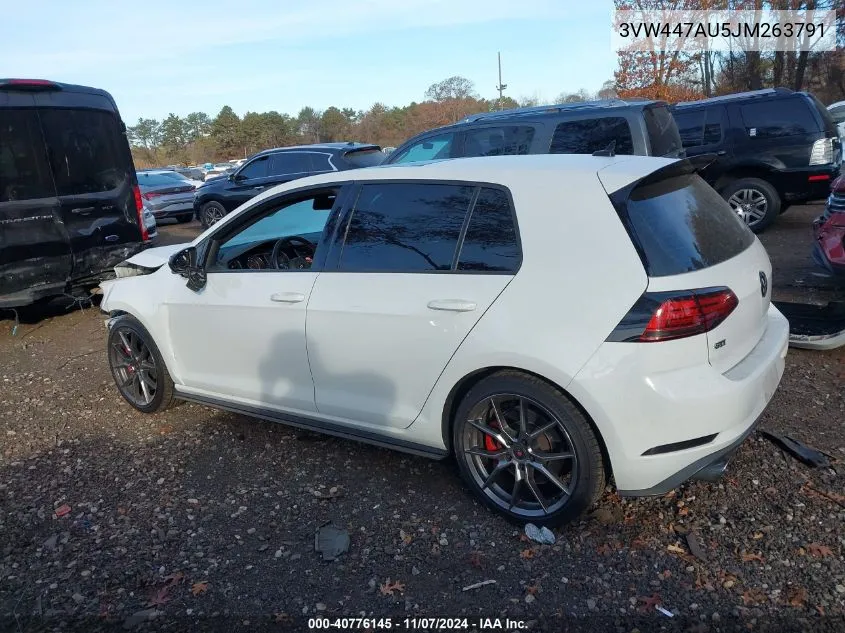 3VW447AU5JM263791 2018 Volkswagen Golf Gti 2.0T Autobahn/2.0T Se/S