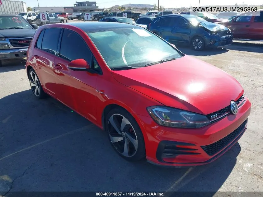 2018 Volkswagen Golf Gti 2.0T Autobahn/2.0T S/2.0T Se VIN: 3VW547AU3JM295868 Lot: 40911857