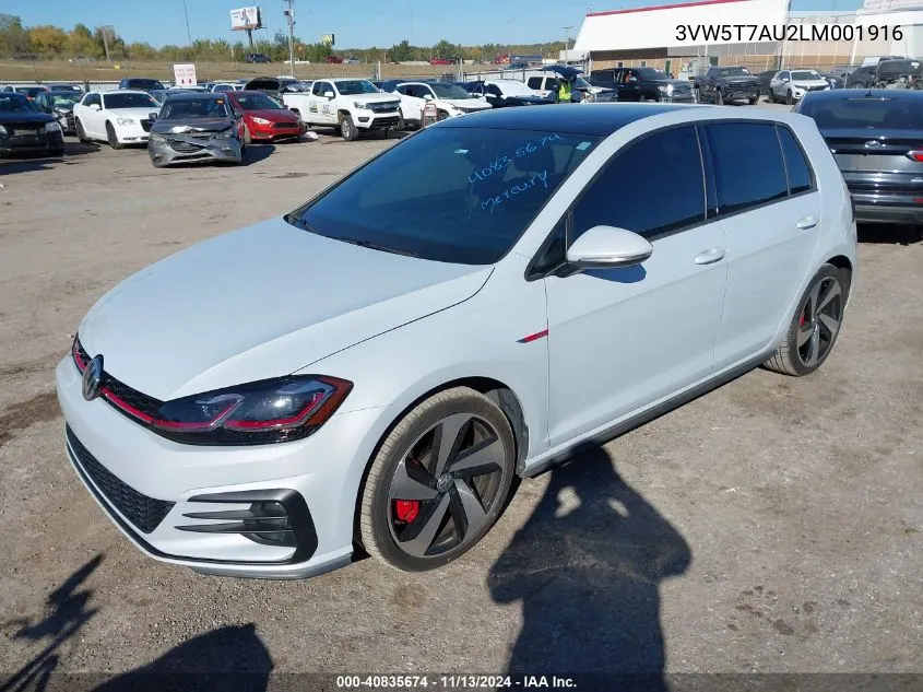 2020 Volkswagen Golf Gti 2.0T Autobahn/2.0T S/2.0T Se VIN: 3VW5T7AU2LM001916 Lot: 40835674