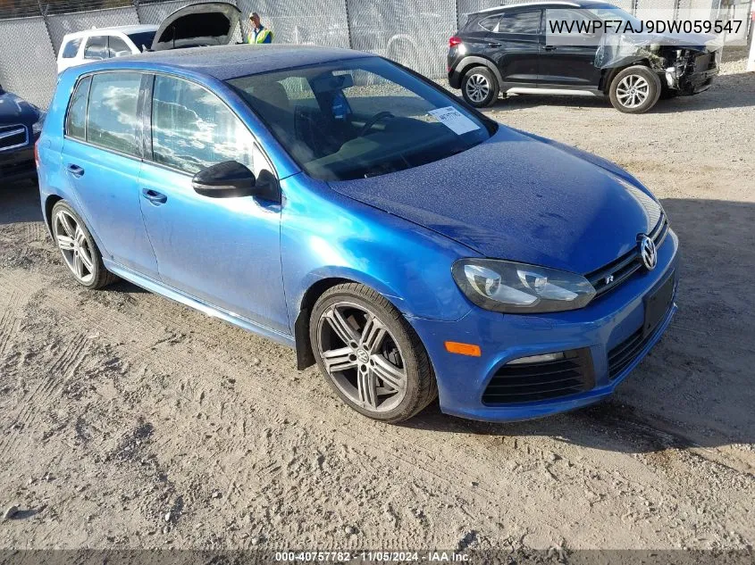 2013 Volkswagen Golf R 4-Door VIN: WVWPF7AJ9DW059547 Lot: 40757782