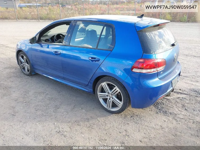 WVWPF7AJ9DW059547 2013 Volkswagen Golf R 4-Door