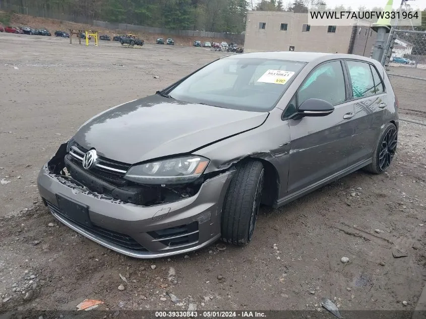 2015 Volkswagen Golf R 4-Door VIN: WVWLF7AU0FW331964 Lot: 39330843