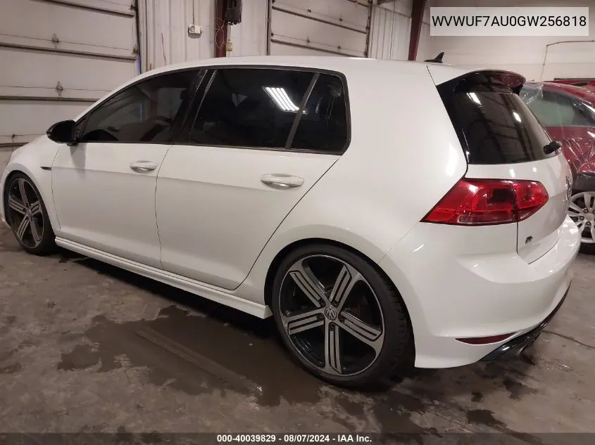 WVWUF7AU0GW256818 2016 Volkswagen Golf R 4-Door