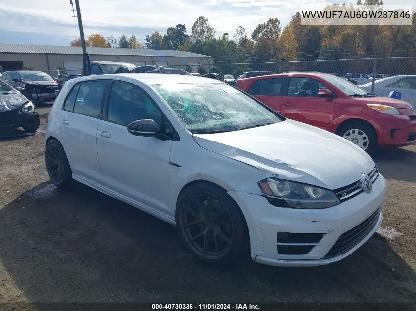 2016 Volkswagen Golf R 4-Door VIN: WVWUF7AU6GW287846 Lot: 40730336