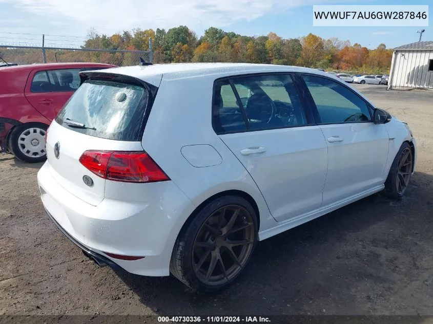 WVWUF7AU6GW287846 2016 Volkswagen Golf R 4-Door