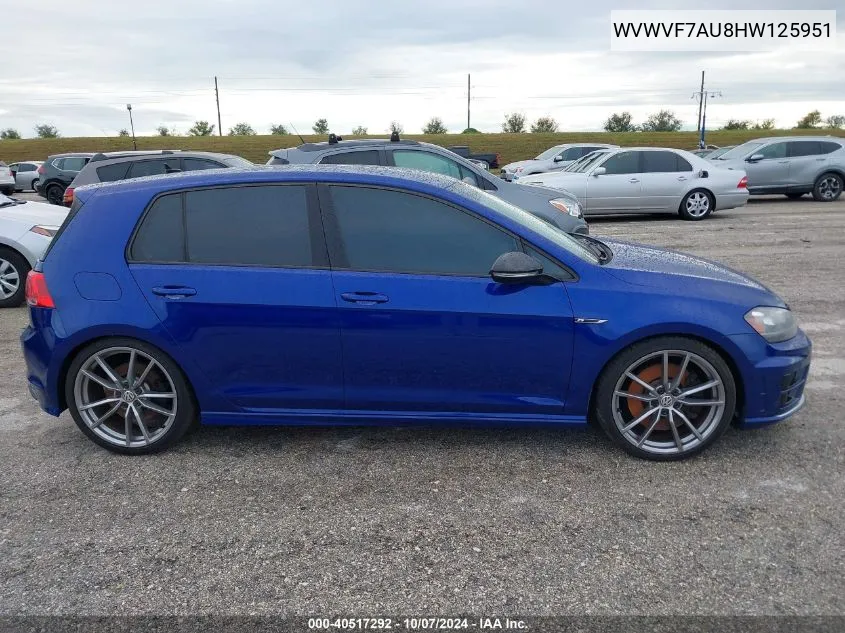 WVWVF7AU8HW125951 2017 Volkswagen Golf R