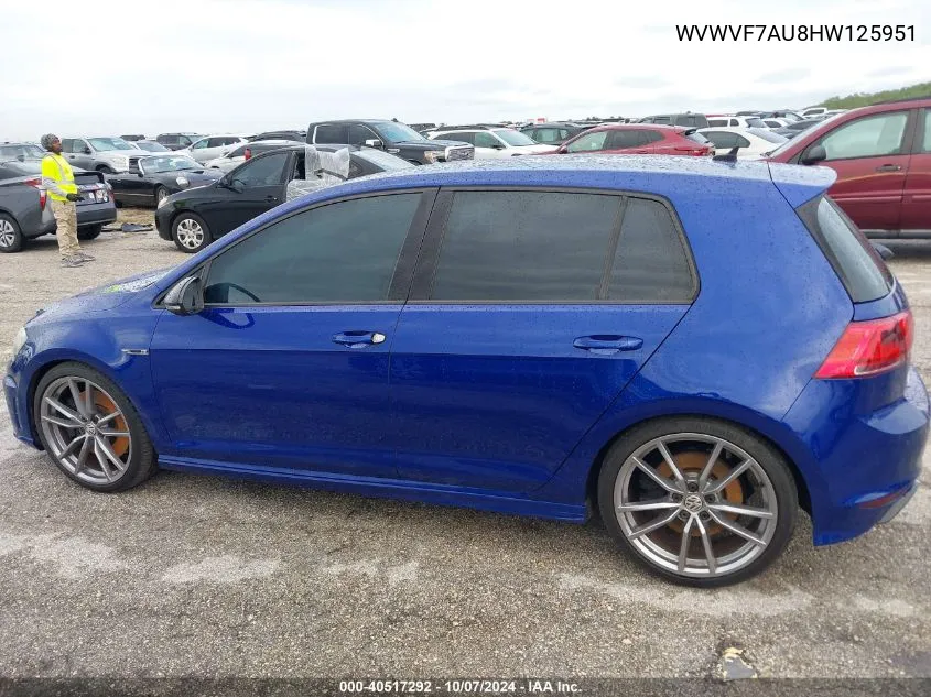 WVWVF7AU8HW125951 2017 Volkswagen Golf R