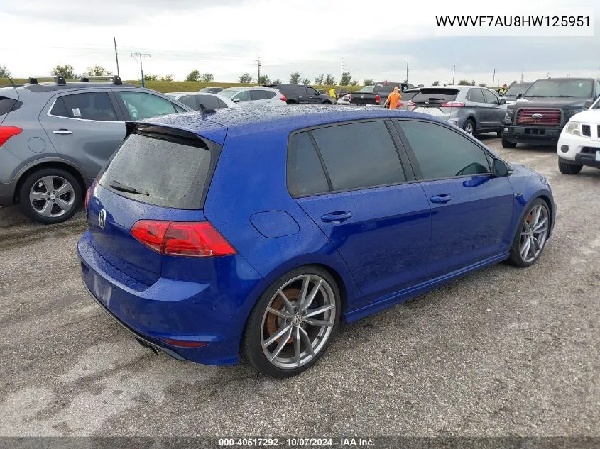 WVWVF7AU8HW125951 2017 Volkswagen Golf R