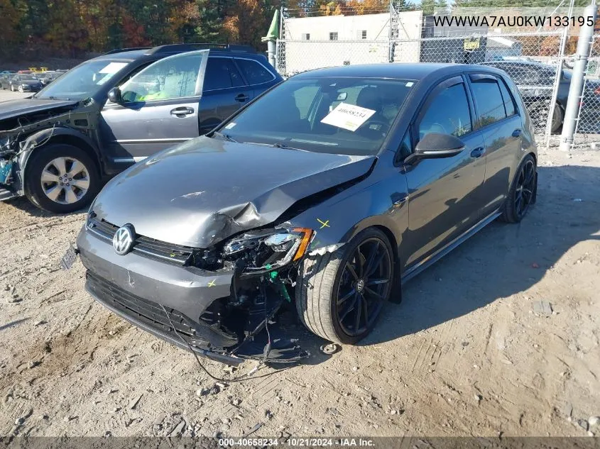 2019 Volkswagen Golf R 2.0T W/Dcc Navigation (M6) VIN: WVWWA7AU0KW133195 Lot: 40658234