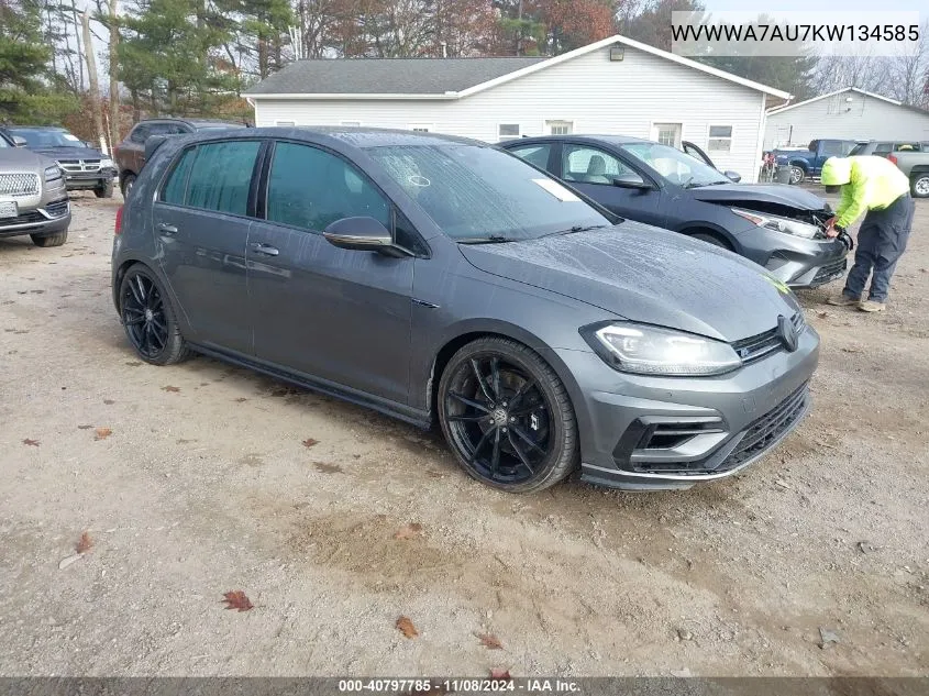 2019 Volkswagen Golf R 2.0T W/Dcc Navigation VIN: WVWWA7AU7KW134585 Lot: 40797785