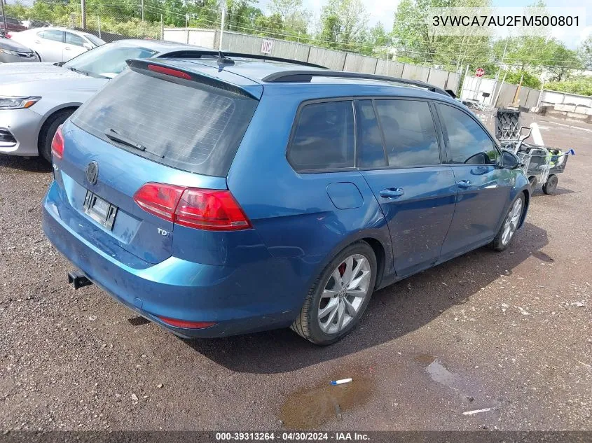 3VWCA7AU2FM500801 2015 Volkswagen Golf Sportwagen Tdi Sel 4-Door