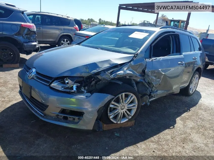 2015 Volkswagen Golf Sportwagen Tdi Se 4-Door VIN: 3VWCA7AU1FM504497 Lot: 40251448