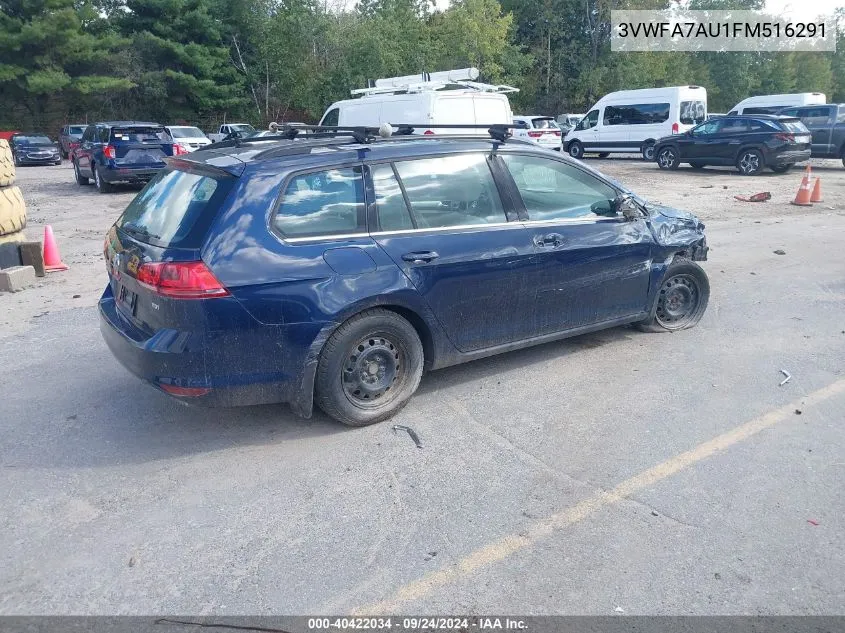 3VWFA7AU1FM516291 2015 Volkswagen Golf Sportwagen Tdi Se 4-Door