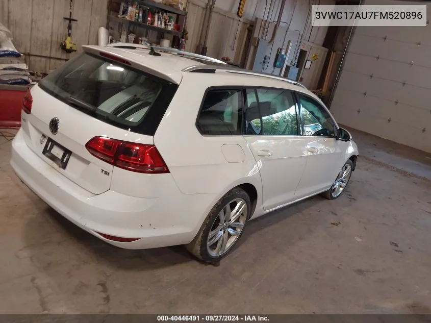 3VWC17AU7FM520896 2015 Volkswagen Golf Sportwagen Tsi Sel 4-Door