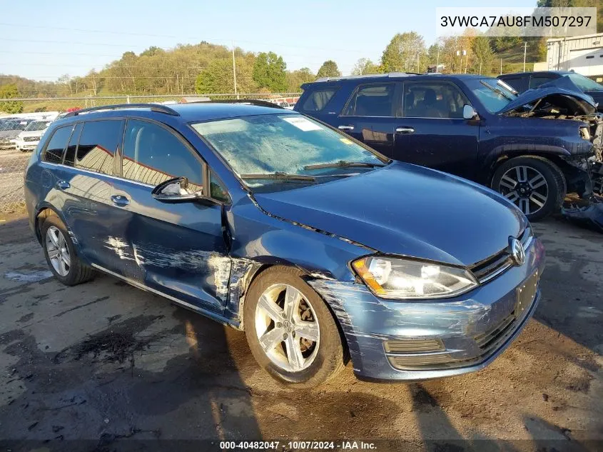 2015 Volkswagen Golf Sportwagen Tdi S 4-Door VIN: 3VWCA7AU8FM507297 Lot: 40482047