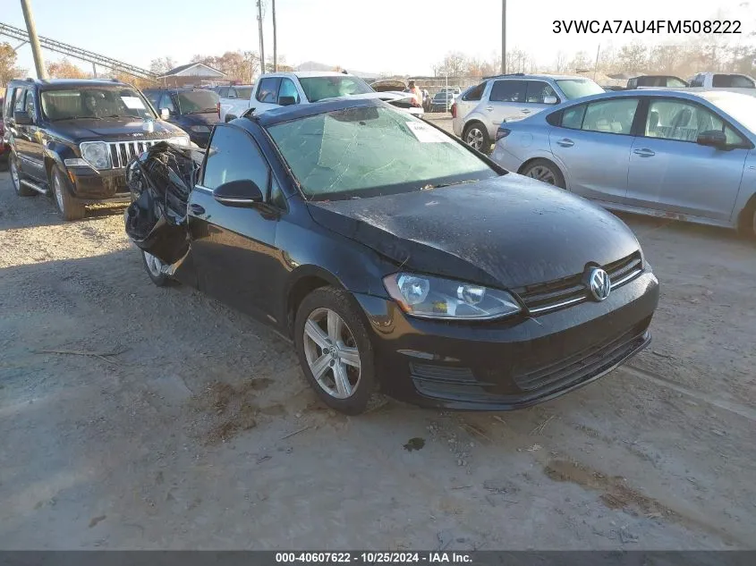 2015 Volkswagen Golf Sportwagen Tdi S 4-Door VIN: 3VWCA7AU4FM508222 Lot: 40607622