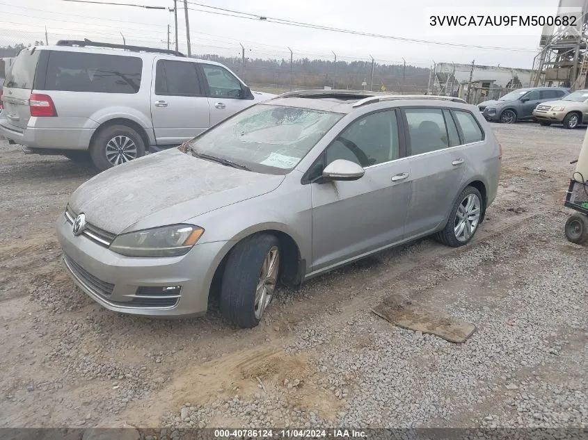 2015 Volkswagen Golf Sportwagen Tdi Sel 4-Door VIN: 3VWCA7AU9FM500682 Lot: 40786124