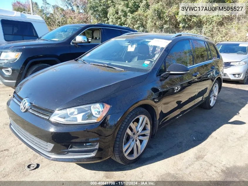 2015 Volkswagen Golf Sportwagen Tsi Sel 4-Door VIN: 3VWC17AU0FM505527 Lot: 40841708