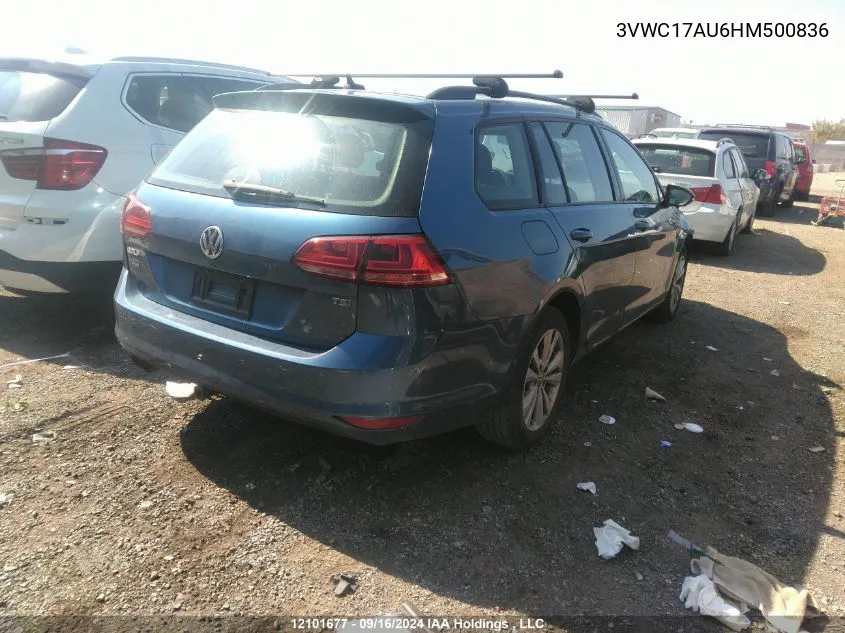 3VWC17AU6HM500836 2017 Volkswagen Golf Sportwagen