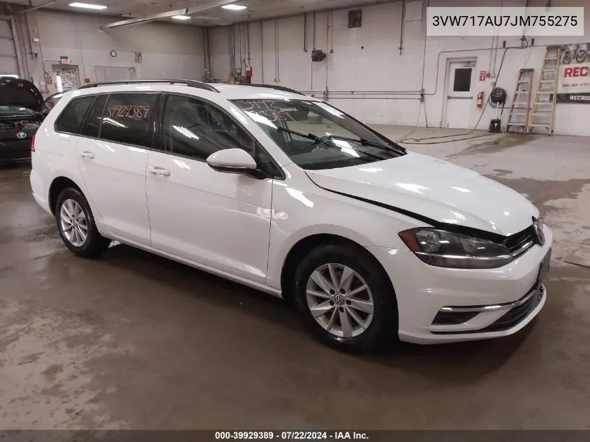 3VW717AU7JM755275 2018 Volkswagen Golf Sportwagen Tsi S