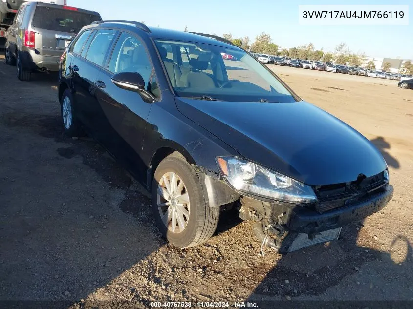 2018 Volkswagen Golf Sportwagen Tsi S VIN: 3VW717AU4JM766119 Lot: 40767538