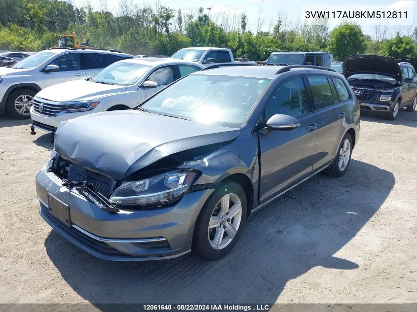 3VW117AU8KM512811 2019 Volkswagen Golf Sportwagen