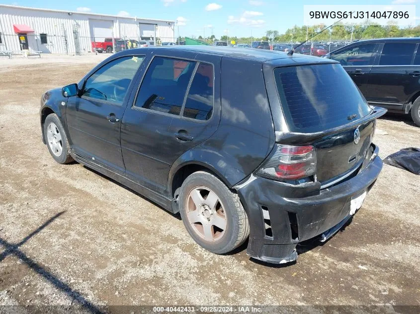 2001 Volkswagen Golf Gls VIN: 9BWGS61J314047896 Lot: 40442433