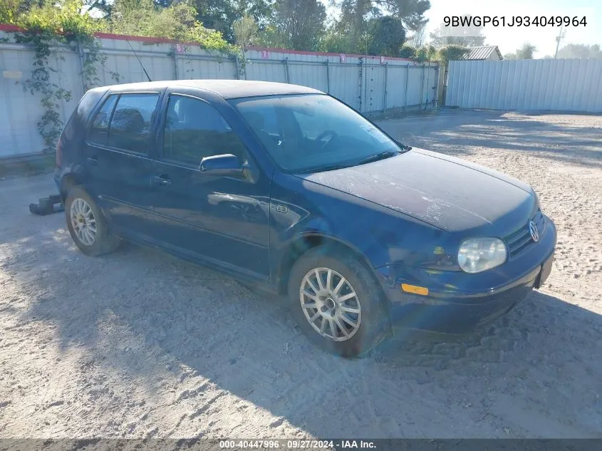 2003 Volkswagen Golf Gls Tdi VIN: 9BWGP61J934049964 Lot: 40447996