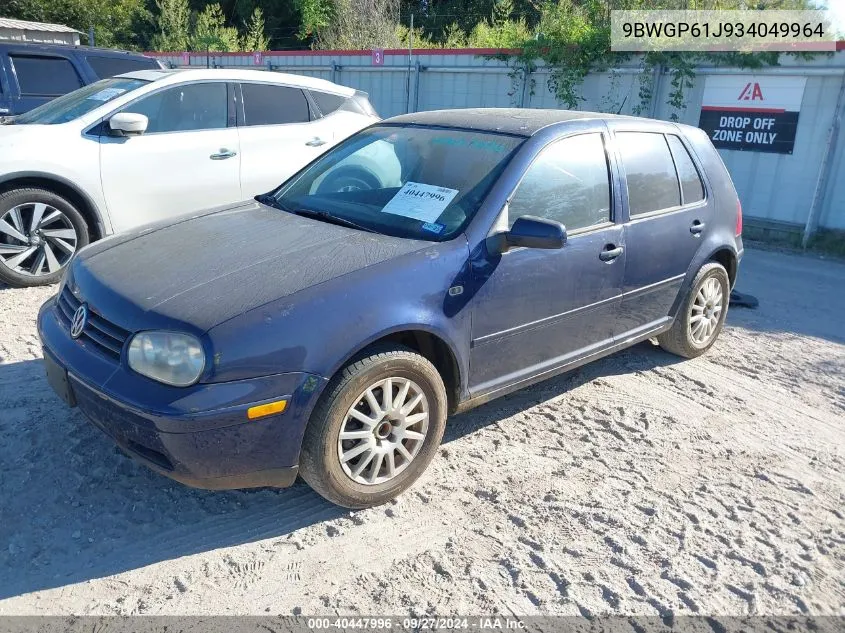 2003 Volkswagen Golf Gls Tdi VIN: 9BWGP61J934049964 Lot: 40447996