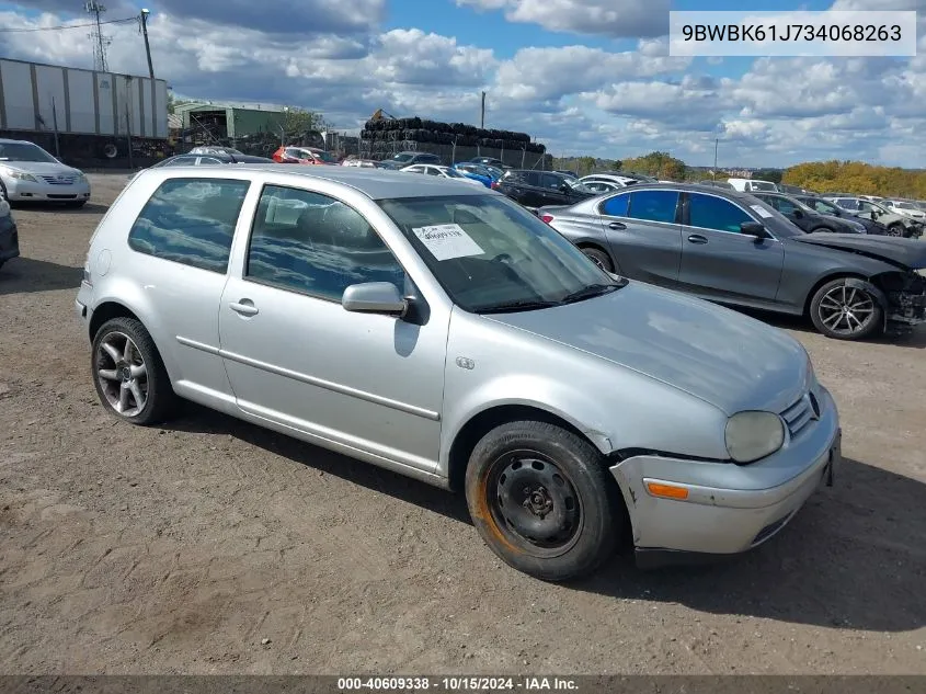 2003 Volkswagen Golf Gl/Gl 2.0L VIN: 9BWBK61J734068263 Lot: 40609338