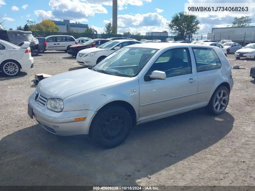 2003 Volkswagen Golf Gl/Gl 2.0L VIN: 9BWBK61J734068263 Lot: 40609338